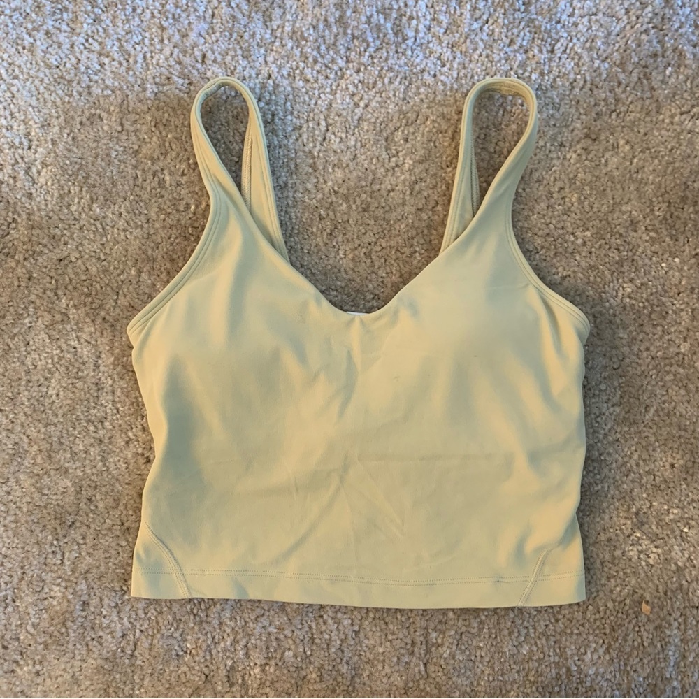 lululemon dew green scrapped align tank top